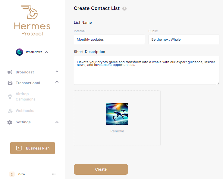 create list