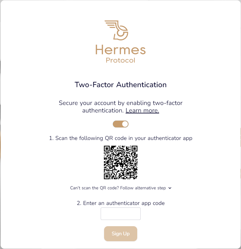 Enable 2FA